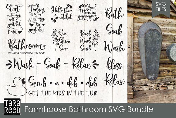Download Farmhouse Bathroom Svg Bundle By Svg Bundles By Tara Reed On Creativemarket Featured