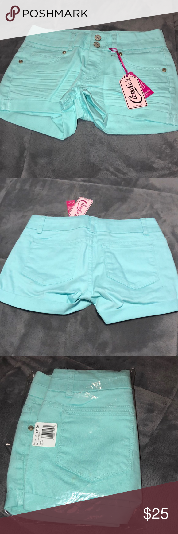 Candies Light Blue Shorts Candies Light Blue Shorts Candie's Shorts #lightblueshorts
