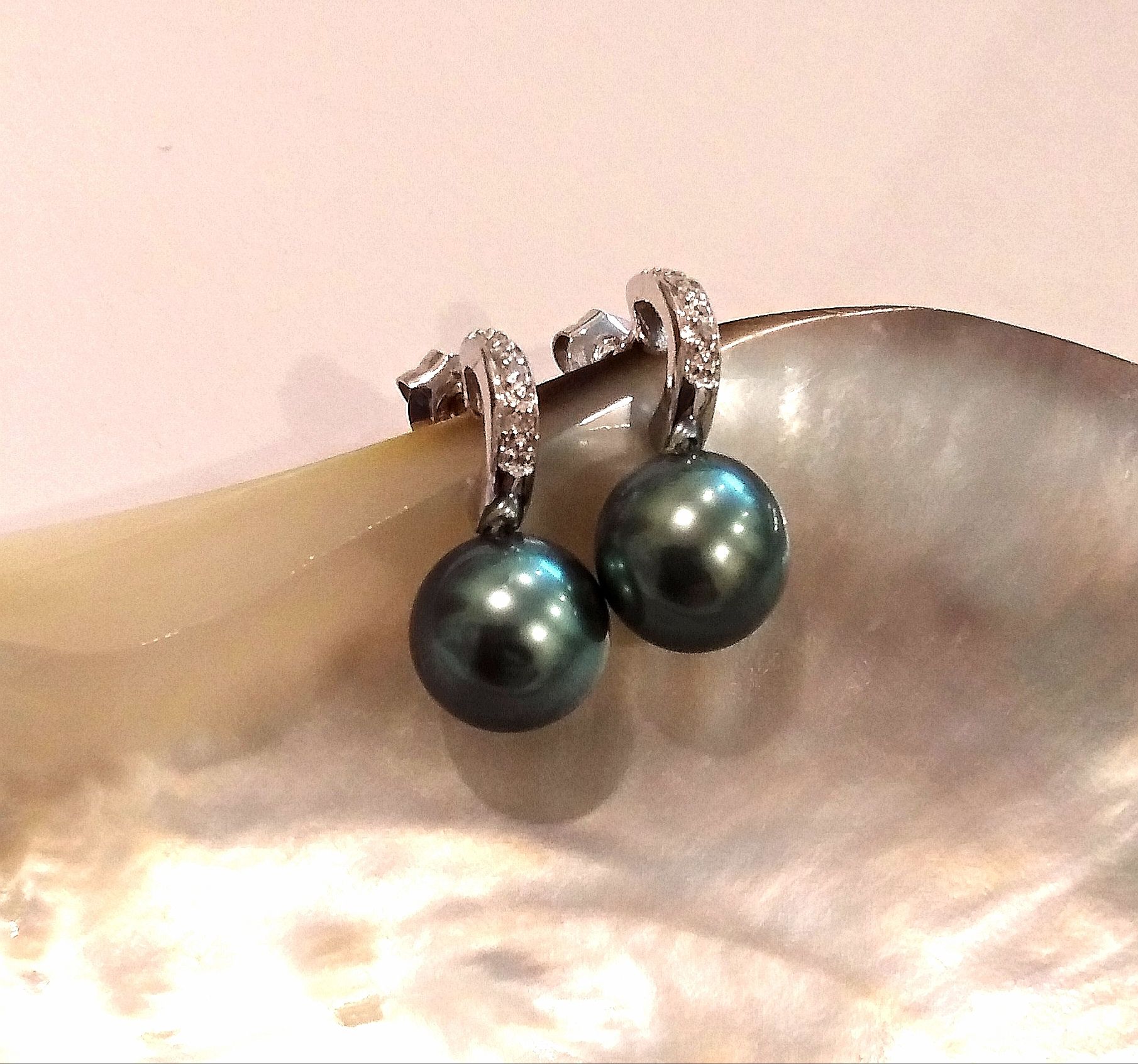 Boucle d/'oreille un ensemble AAA 7-8 mm blanc naturel Akoya Cultured Pearl Necklace 18/"