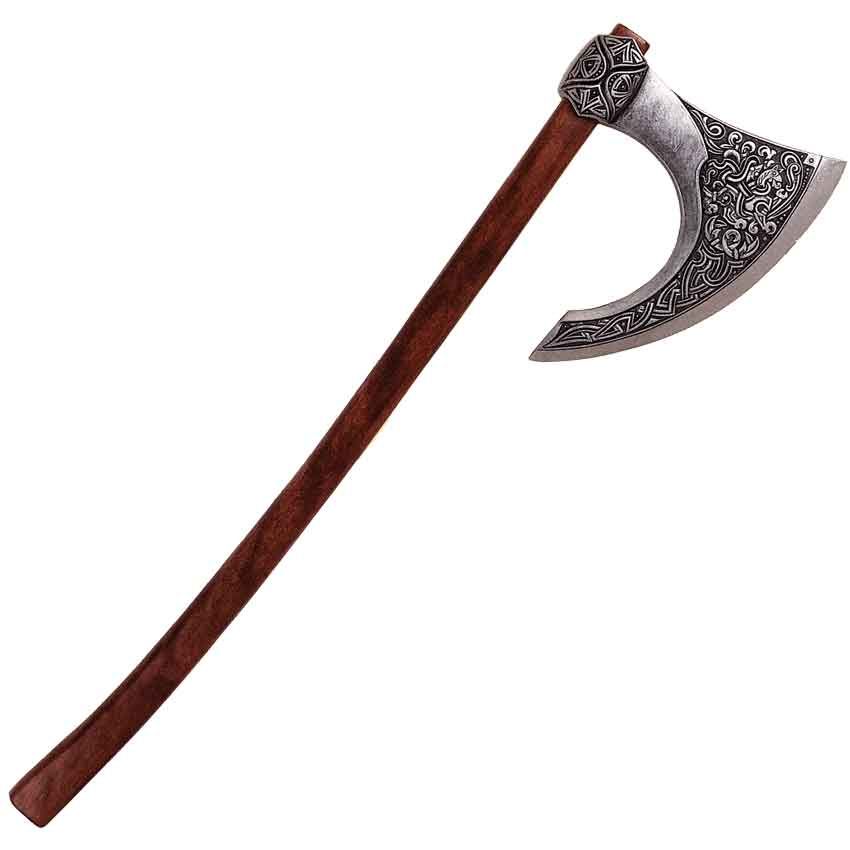 Two Hand Celtic Axe Pewter - XD628G - Medieval Collectibles Machado Viking, Hand Axe, Dark Knight Armory, Viking Designs, Axe Head, Battle Axe, Viking Axe, Concept Weapons, Armor Concept