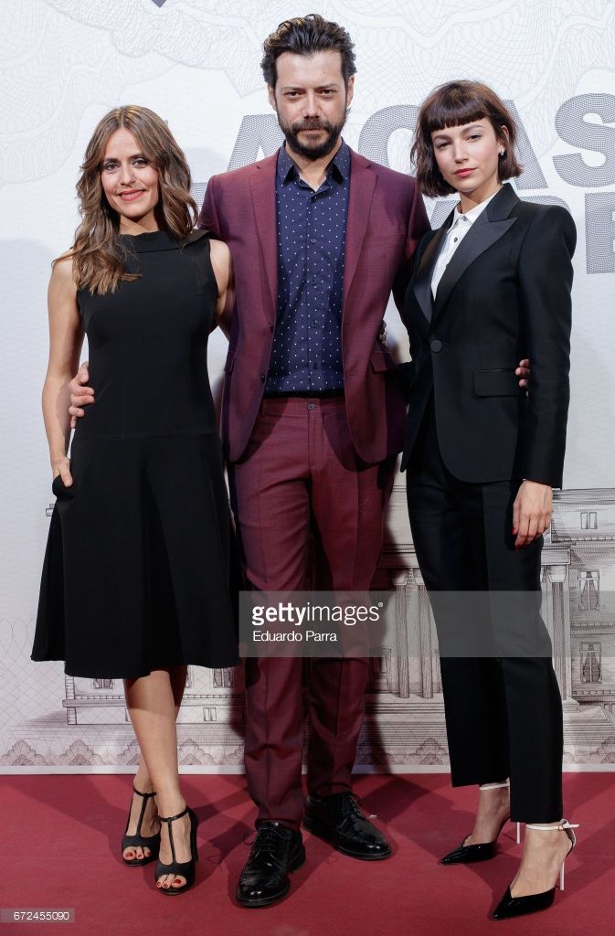Actress Itziar Ituno, actor Alvaro Morte and actress Ursula Corbero