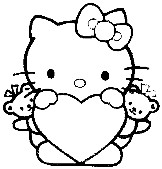 Hello Kitty Valentines Coloring Pages Hello Kitty Coloring Hello Kitty Colouring Pages Kitty Coloring