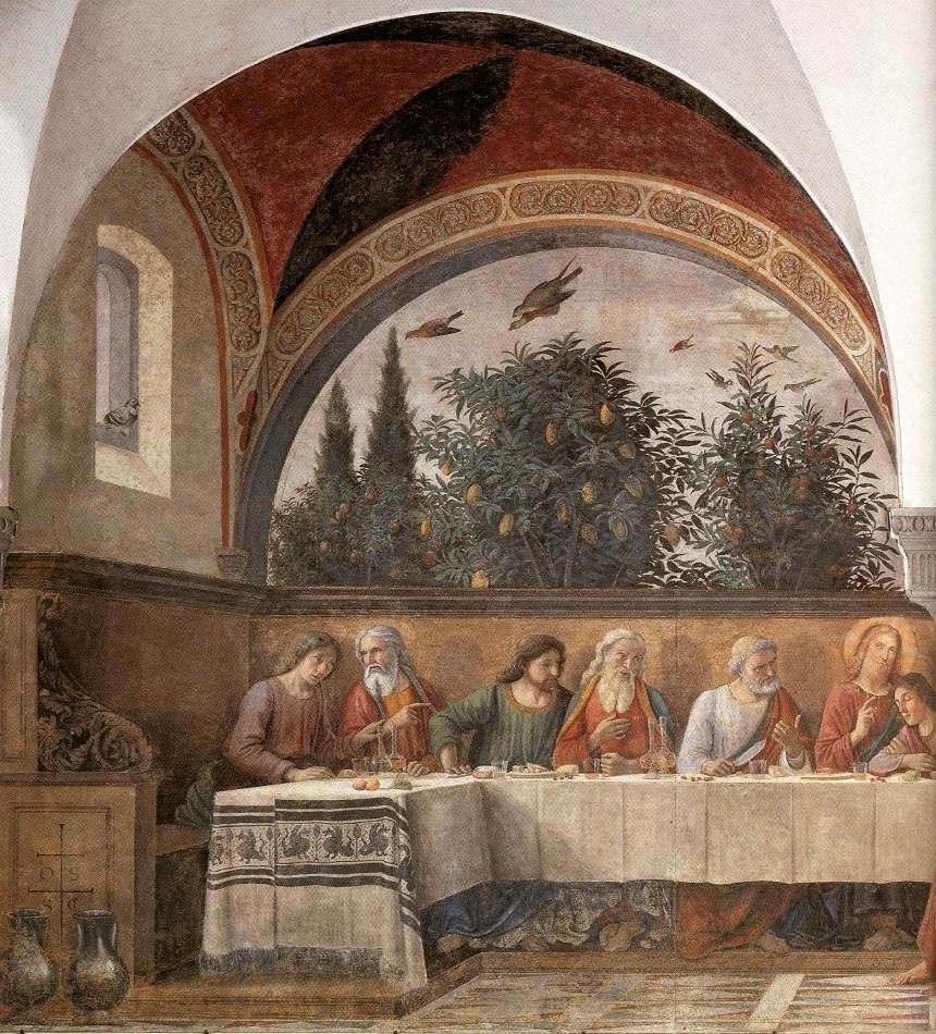 Domenico Ghirlandaio 1449 1494 Last Supper Detail 1480 Fresco Ognissanti Florence Italian Renaissance Art Renaissance Paintings Last Supper