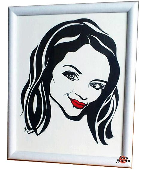 retrato Natalia, tintas sobre papel grueso www.mondogominolo.com Female Sketch, Playing Cards, 3d, Playing Card Games, Game Cards, Playing Card