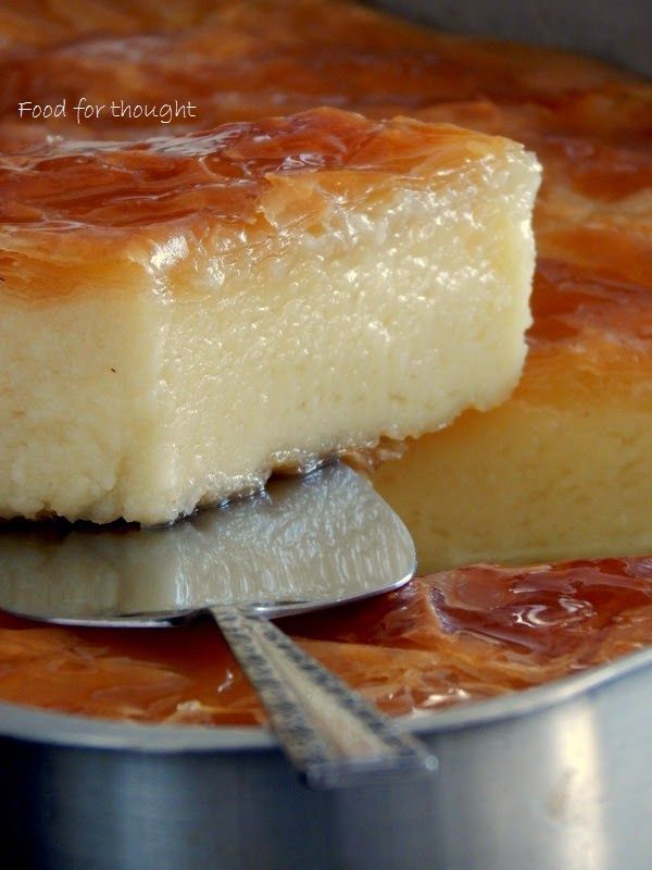 Food for thought: Γαλακτομπούρεκο Greek Sweets, Greek Desserts, Cold Desserts, No Cook Desserts, Greek Recipes, Dessert Recipes, Camp Cooking Recipes, Cooking And Baking, Galaktoboureko Recipe