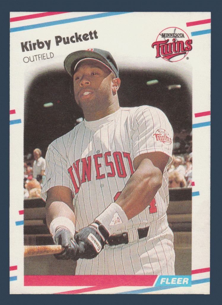 Kirby Puckett 19 - 1988 Fleer Baseball Twins Baseball, Baseball Players, Ba...