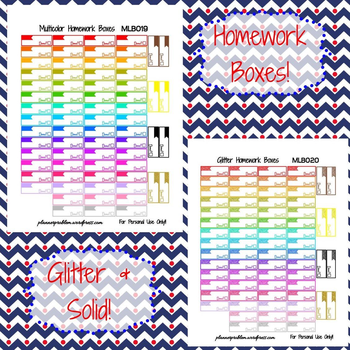 Custom homework planner