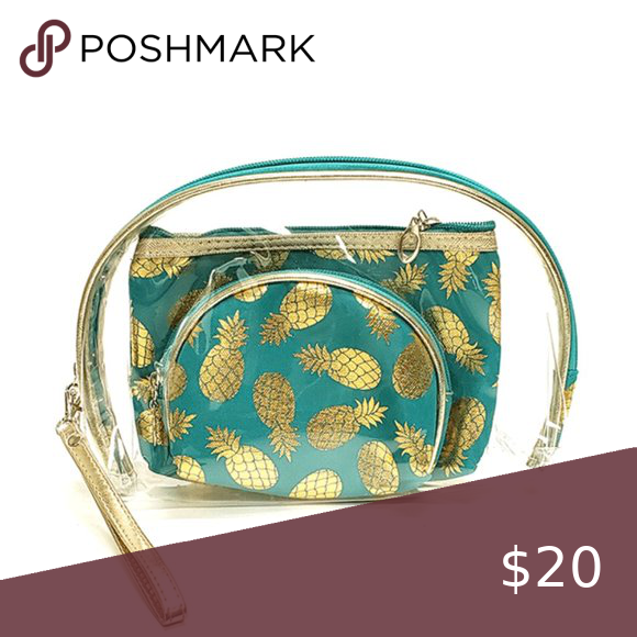 Canvas Cash Coin Purse,Pineapple Green Print Make Up Bag Zipper Small Purse Wallets