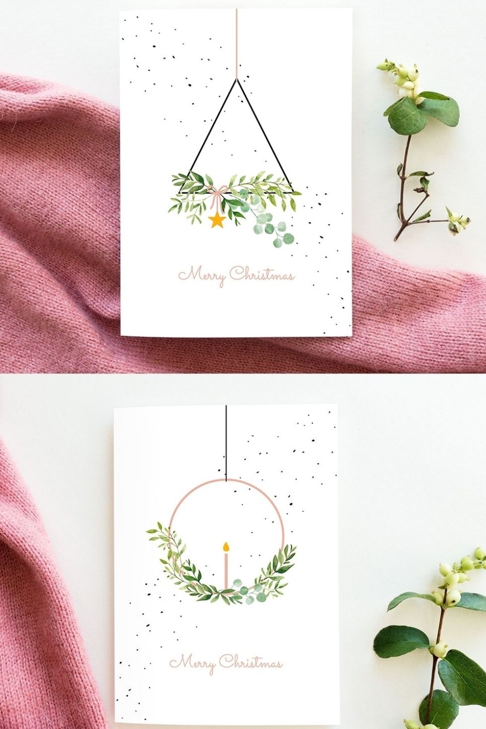 Christmas cards watercolor wreaths Christmas cards watercolor wreaths