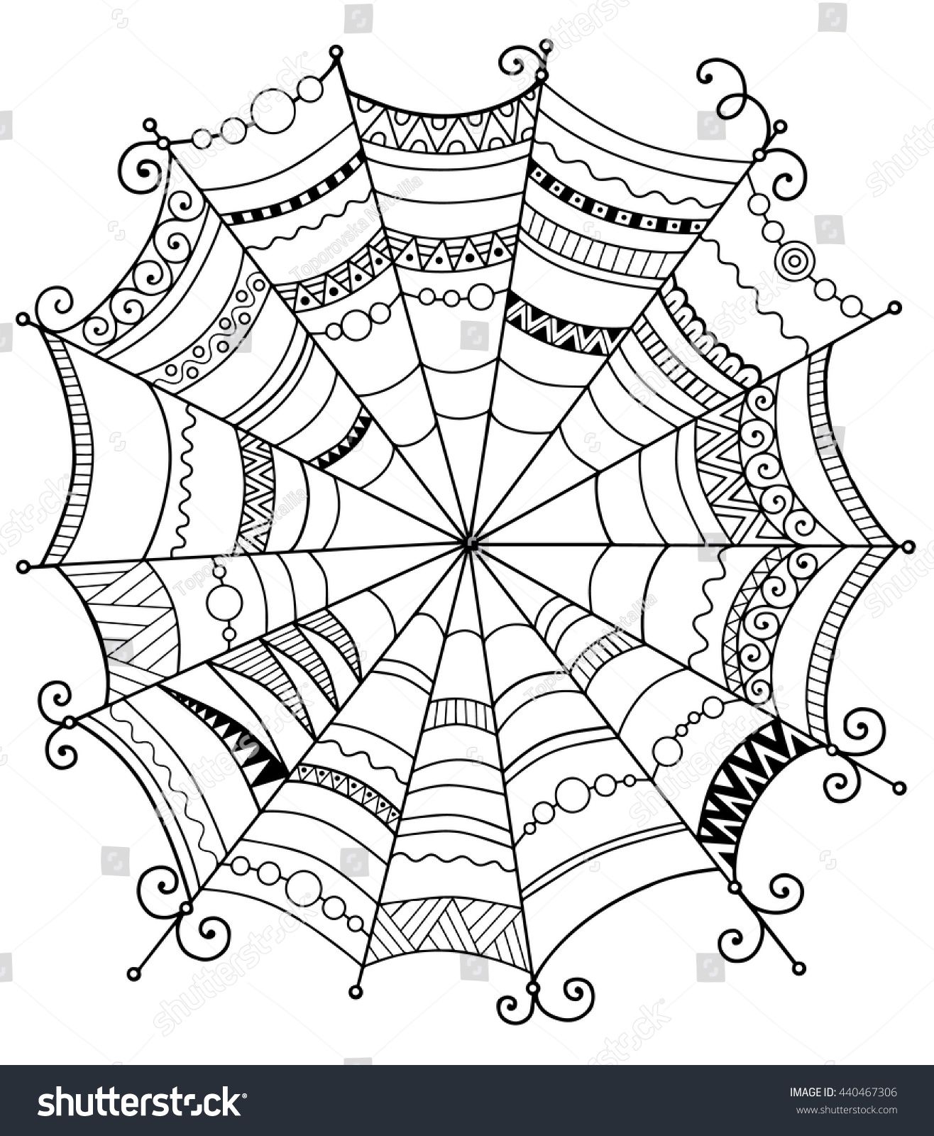 Halloween Vector BackgroundAbstract Web For Textile Design Greeting Cards And Wrapping The Adult ColoringAdult Colouring Pages