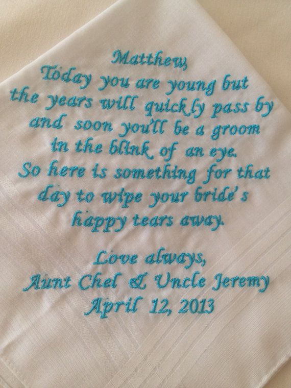 Ring Bearer Boy Gift Handkerchief To Use On His Wedding Day In Ring Bearer Boy Gift Handkerchief To Use On By Aprettysch 25 00 Gifts For Wedding