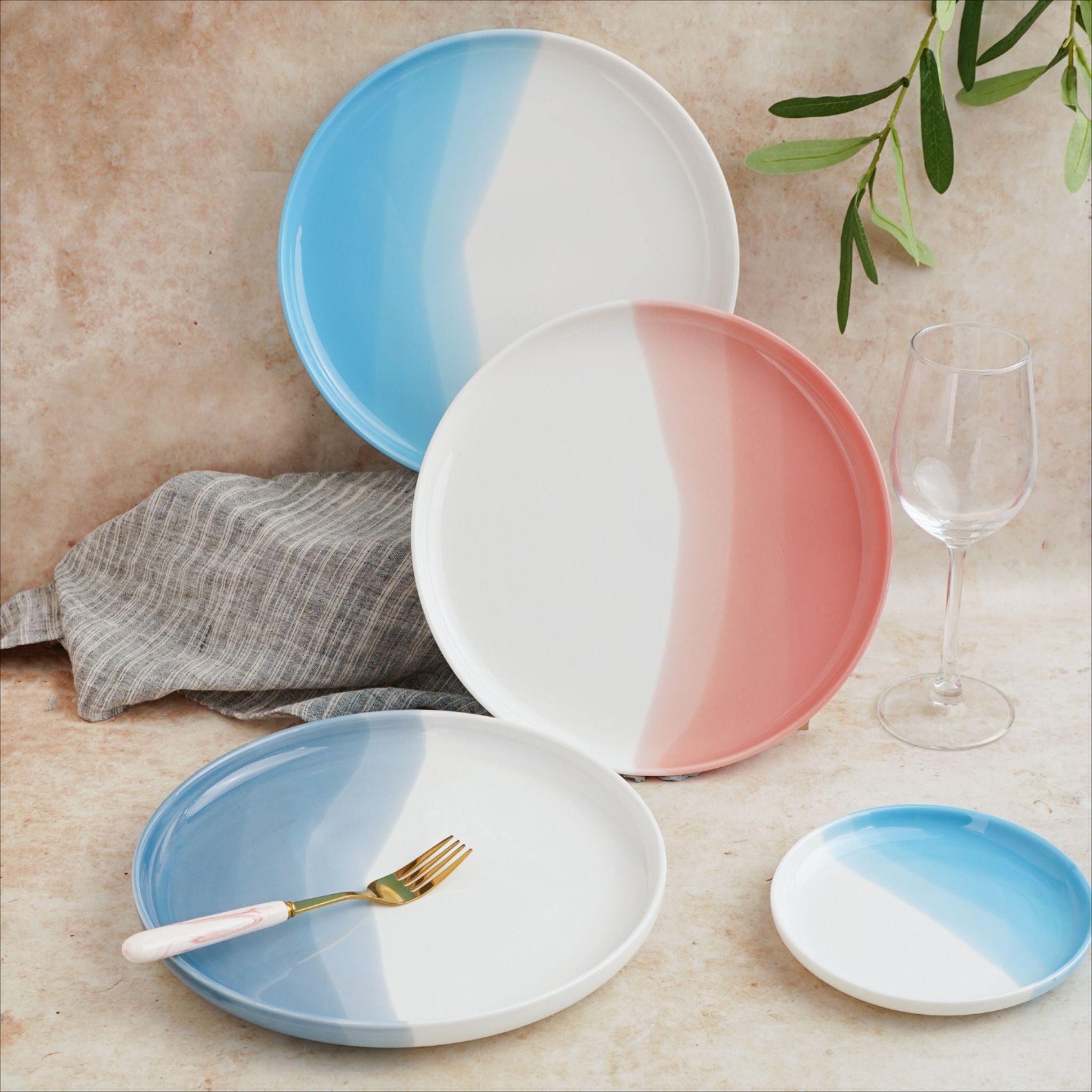 Ombre Dinner Plate Full Meals, Colour Shades, Serve Snacks, Reheat, Dinner Sets, Bakeware, Dinner Plates, Microwave, Appetizers
