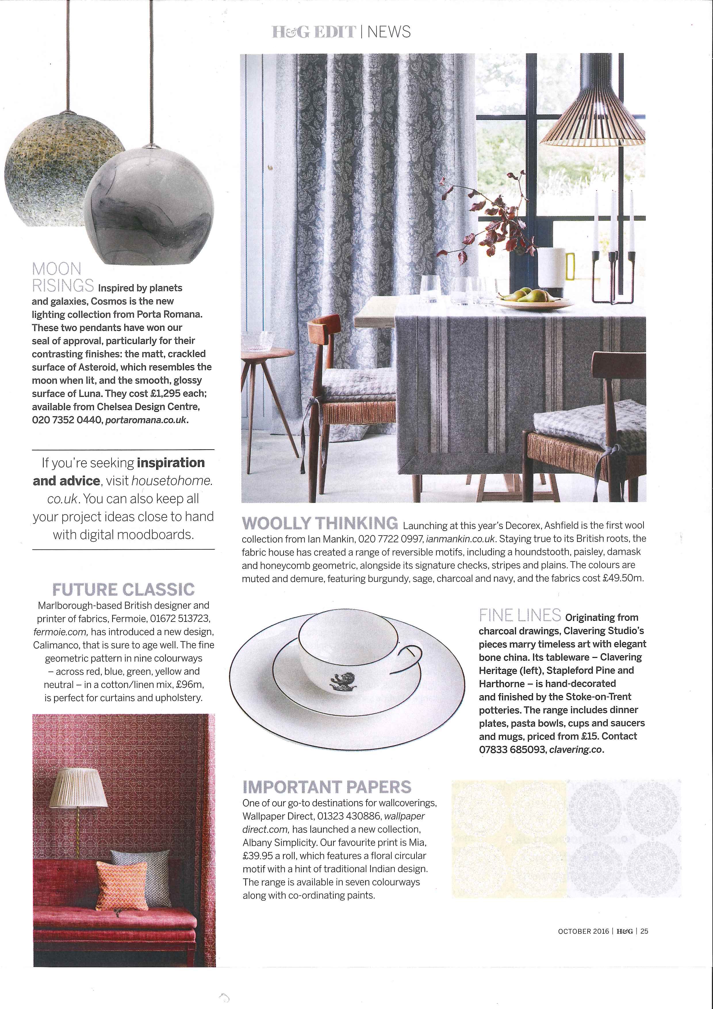 Asteroid Luna Pendants By Porta Romana In Homes Gardens Luna Pendants By Porta Romana