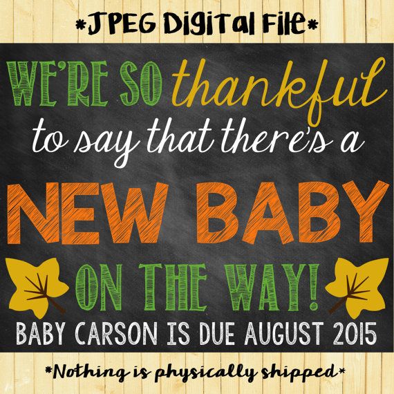 Thanksgiving Pregnancy Reveal Thanksgiving Pregnancy Announcement