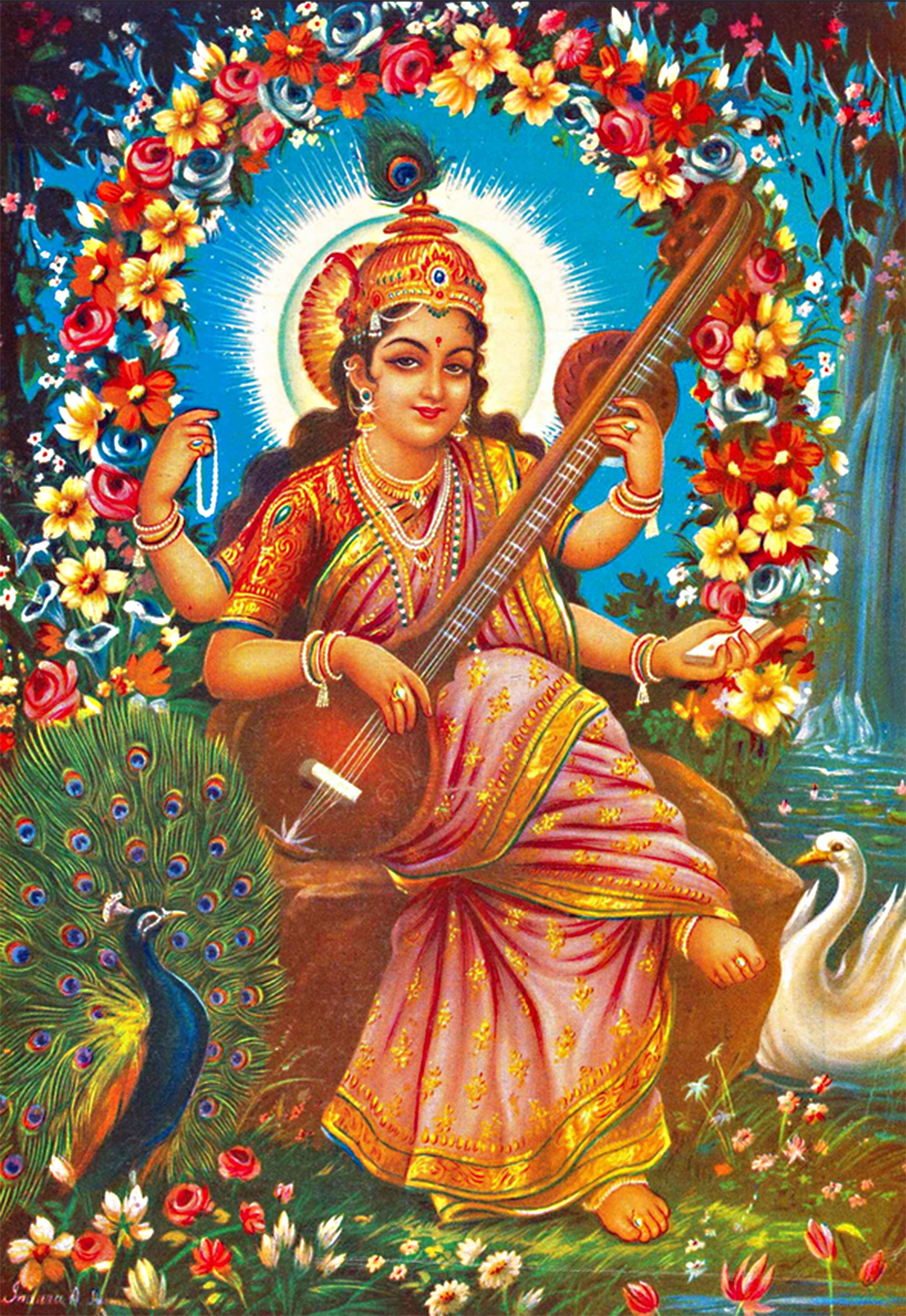Maa Saraswati 1221 Saraswati Goddess Hindu Art Diwali Gods Maa Saraswati 1221 Saraswati Goddess Hindu Art Diwali Gods