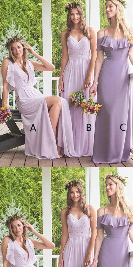Purple Chiffon Bridesmaid Dresses Spaghetti Straps Purple Chiffon Bridesmaid Dresses Spaghetti Straps Wgy0274