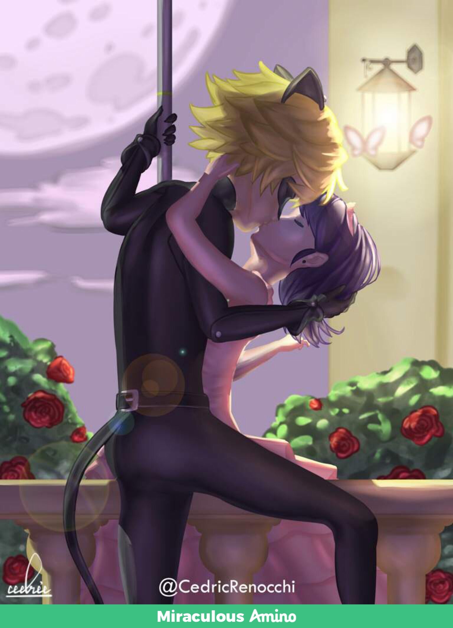 Commission Marichat Kiss By Megs Ils Miraculous Ladybug Comic Marichat Kiss Miraculous Characters