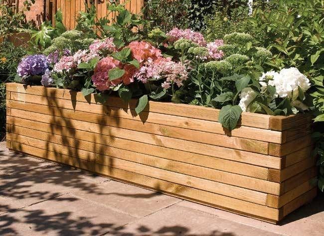 70cm Hexagon Wooden Planter For Sale In Greetham None International Preloved Second Hand Garden Furniture Planters For Sale Wooden Planters