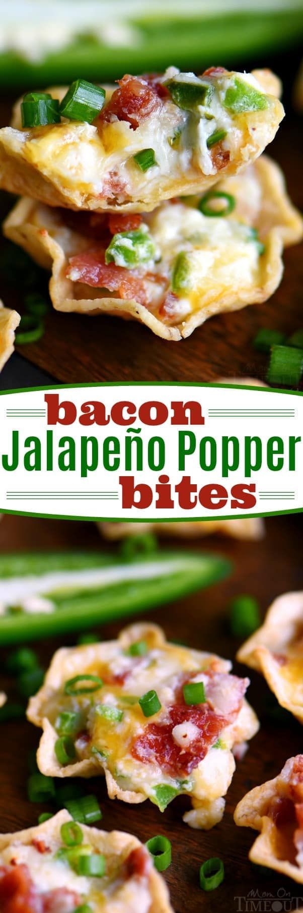 These Bacon Jalapeño Popper Bites are the ULTIMATE appetizer! Cheesy, creamy, spicy, bite-sized an