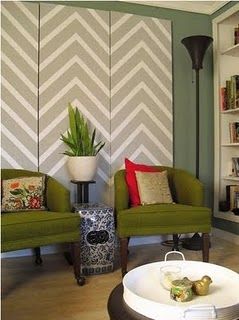 Instead Of Painting The Actual Wall For Home Pinterest Chevron Wall Love The Panels Since We Can T Paint Our Walls A Great Way To Bring In Color Or Pattern