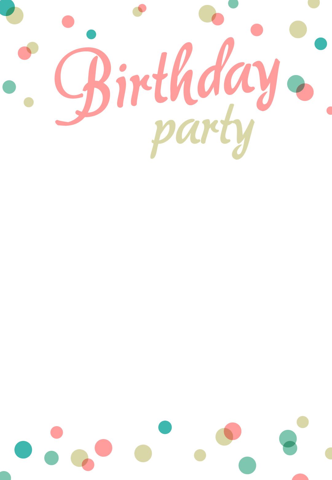  Birthday Party Invitation Free Printable Plantillas Para Invitaci n 