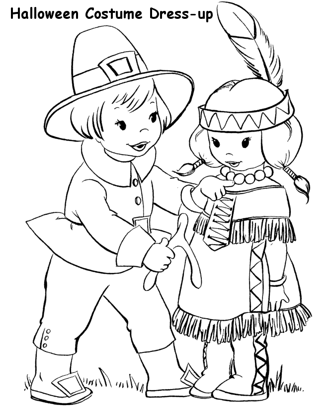 halloween costumes coloring pages