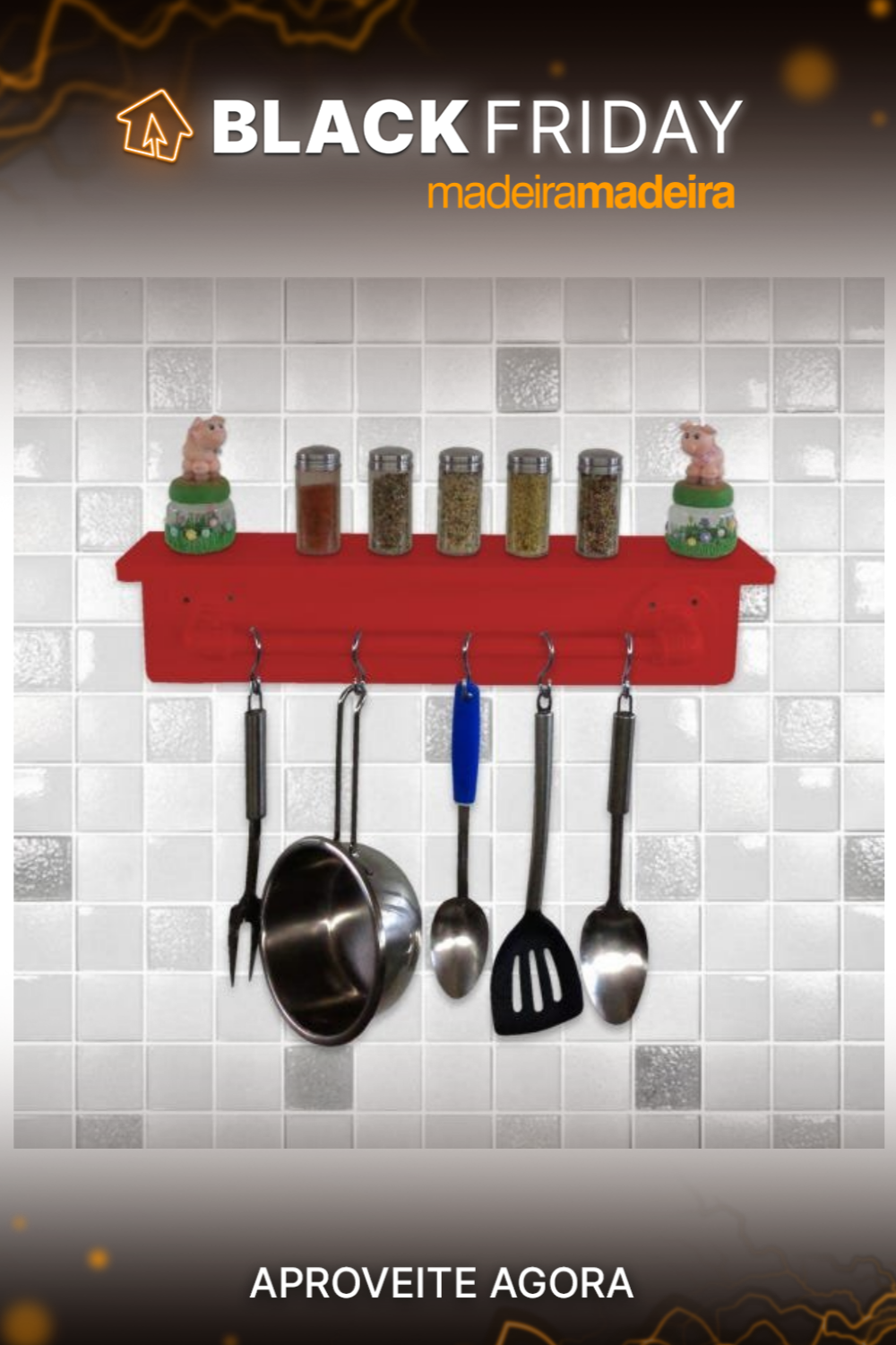 Ei, sabia que na MadeiraMadeira você pode comprar pelo Whatsapp? Mande uma mensagem que nossos consultores vão te ajudar na compra :) Turner Spatula, Utensil, Kitchen, Products, Spice Racks, Industrial Style, Cooking, Kitchens, Cuisine