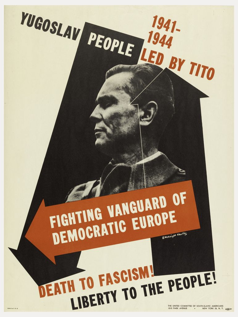 Fighting the Vanguard of Democratic Europe (ca. 1944). Poster by Edward McKnight Kauffer