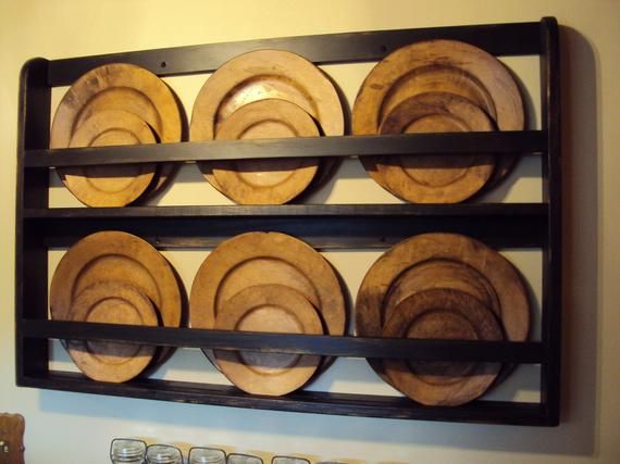 Plate Rack, Plate Shelf, Hanging Plate Shelf, Farm House Plate Rack, Wall Plate Holder, Wall Plate Rack, Wall Mounted, Wall Plate Shelf #plateracks