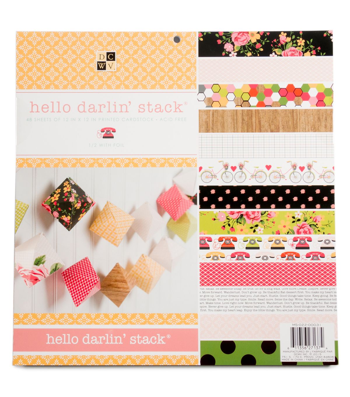6-x-6-Inch American Crafts Pink Paislee Moonstruck 6 x 6 Inch 36 Sheet Paper Pad