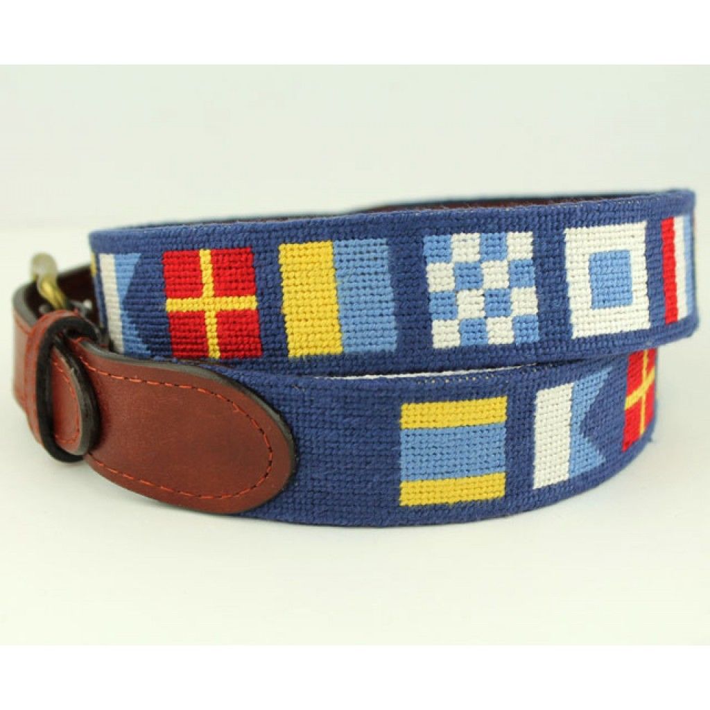 Dark n Stormy Needlepoint Belt by Smathers /& Branson