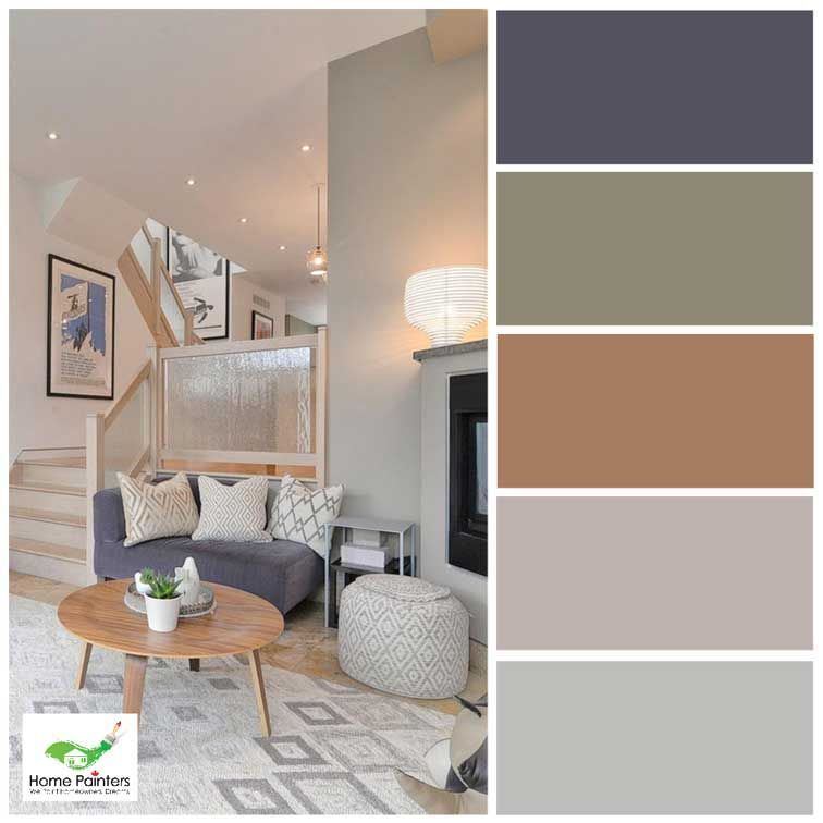 2021 Interior Paint Colour Trends | Home Painters Toronto #wohntrend Modern Living Room Colors, Living Room Colour Schemes, Colourful Living Room, New Living Room, Kitchen And Living Room Combo Colors, Earth Tone Living Room, Living Room Color Combination, Interior Paint Colors For Living Room, Apartment Color Schemes