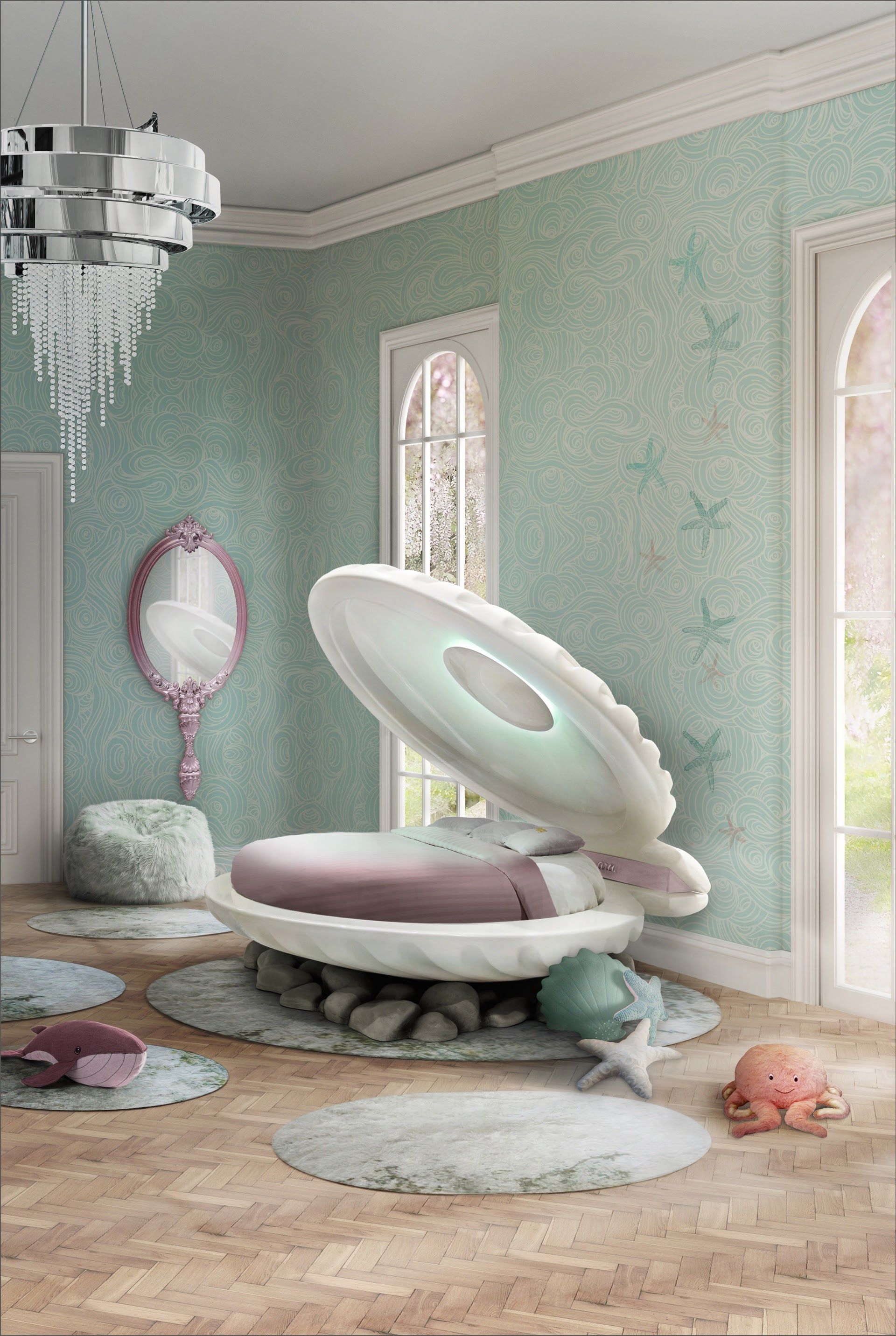 Pin By Little Blue Nest On топ интерьеры и решения Childrens Bedroom Furniture Mermaid Decor Bedroom Little Mermaid Bedroom