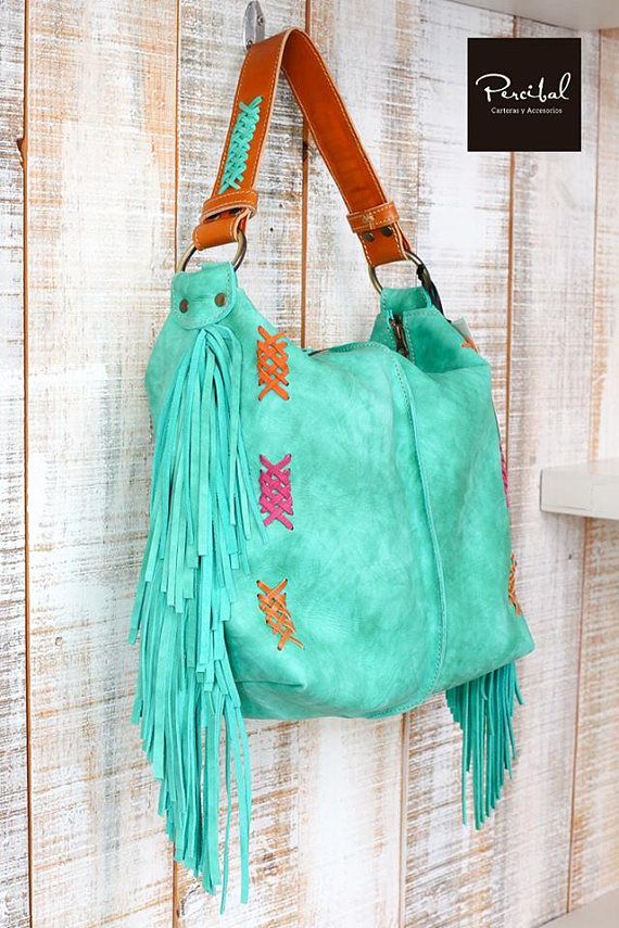 Carteras Bolso Piel Tela Boho Chic Carteras Bolso Piel Tela Boho Chic