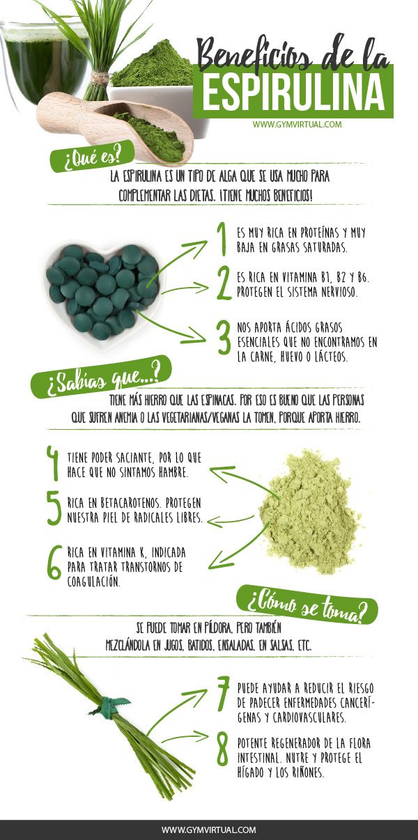 Beneficios De La Espirulina Gym Virtual Tipos De Algas Espirulina Beneficios De Alimentos