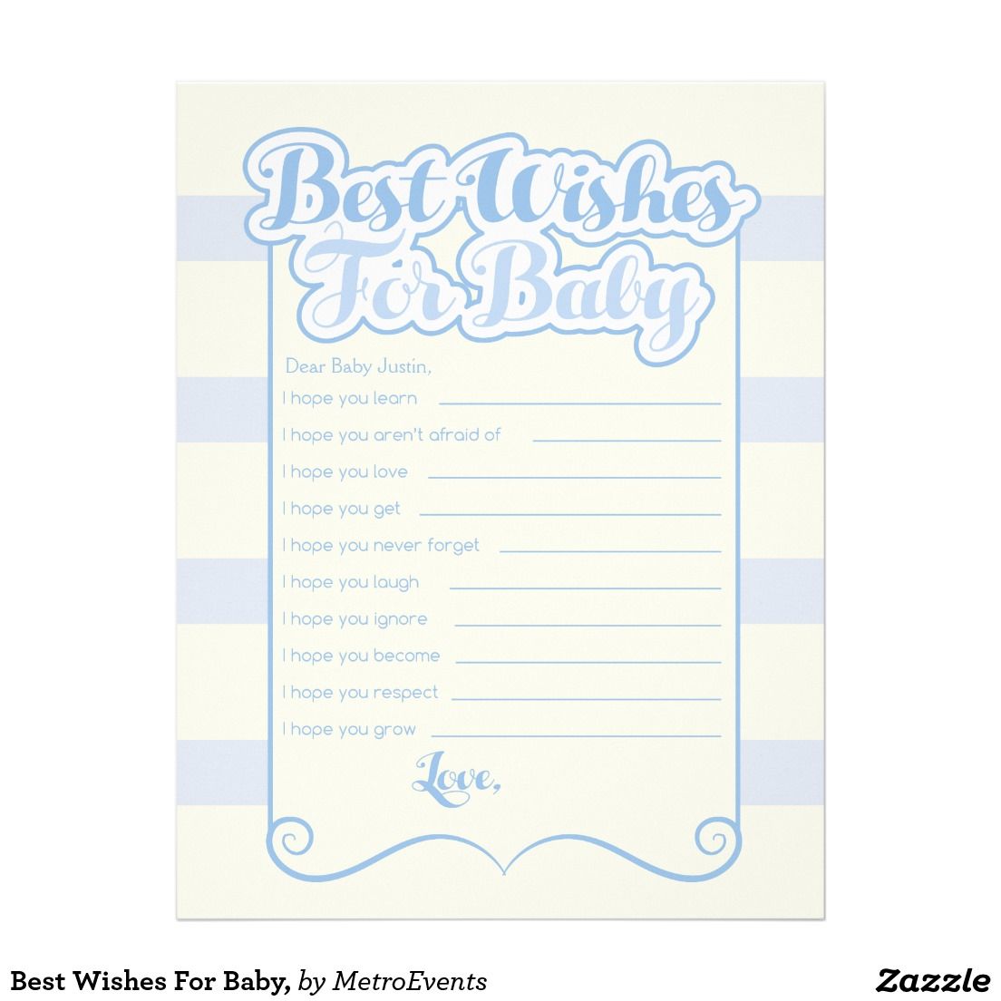 best wishes for baby letterhead