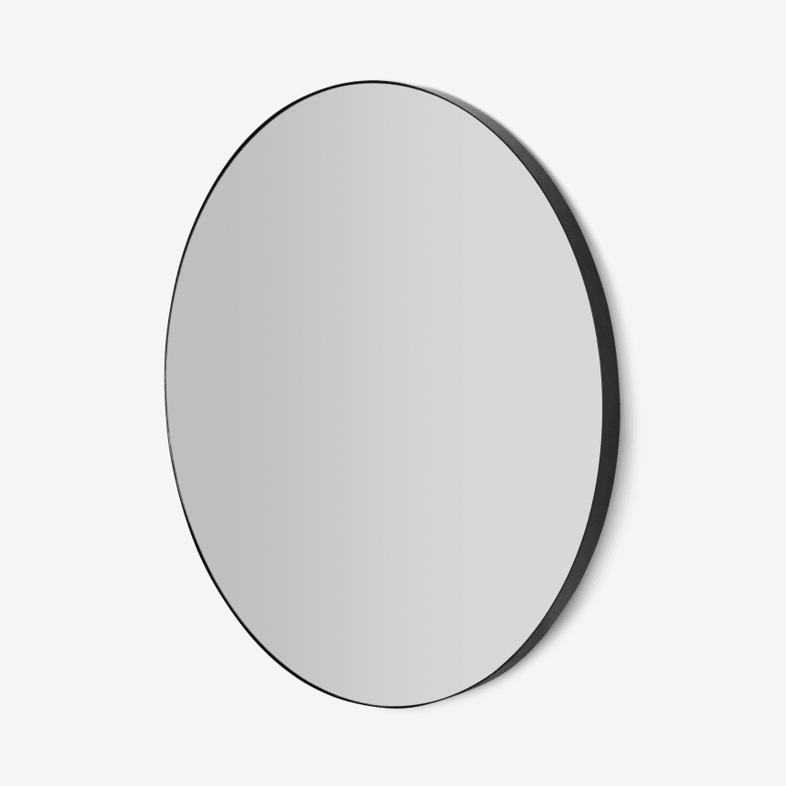 Large Round Mirror Made Com Wall Round Wall Mirror, Orman Round Metal Wall Mirror Brushed Brass
