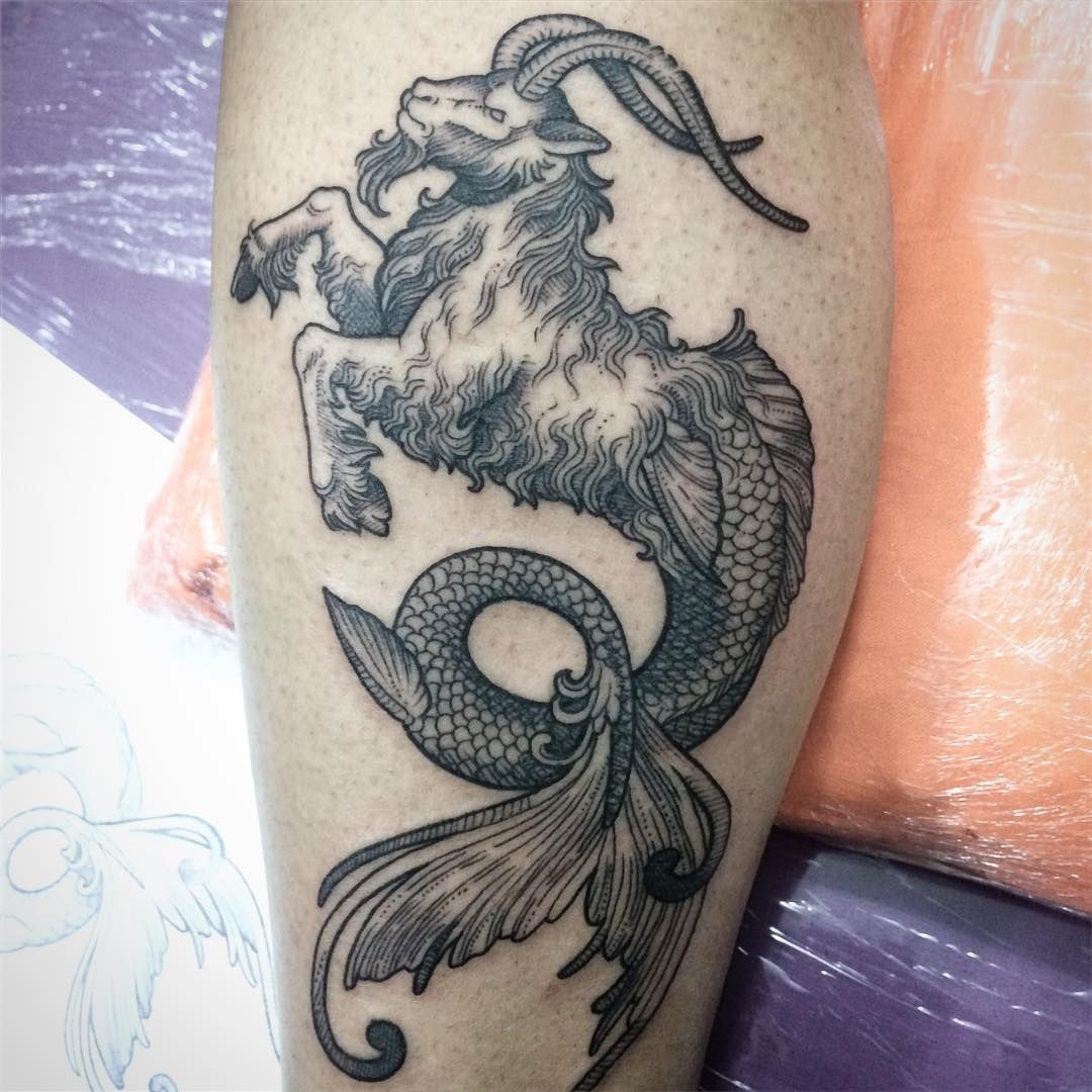 Capricorn tattoo, Constellation tattoos, Tattoo goat