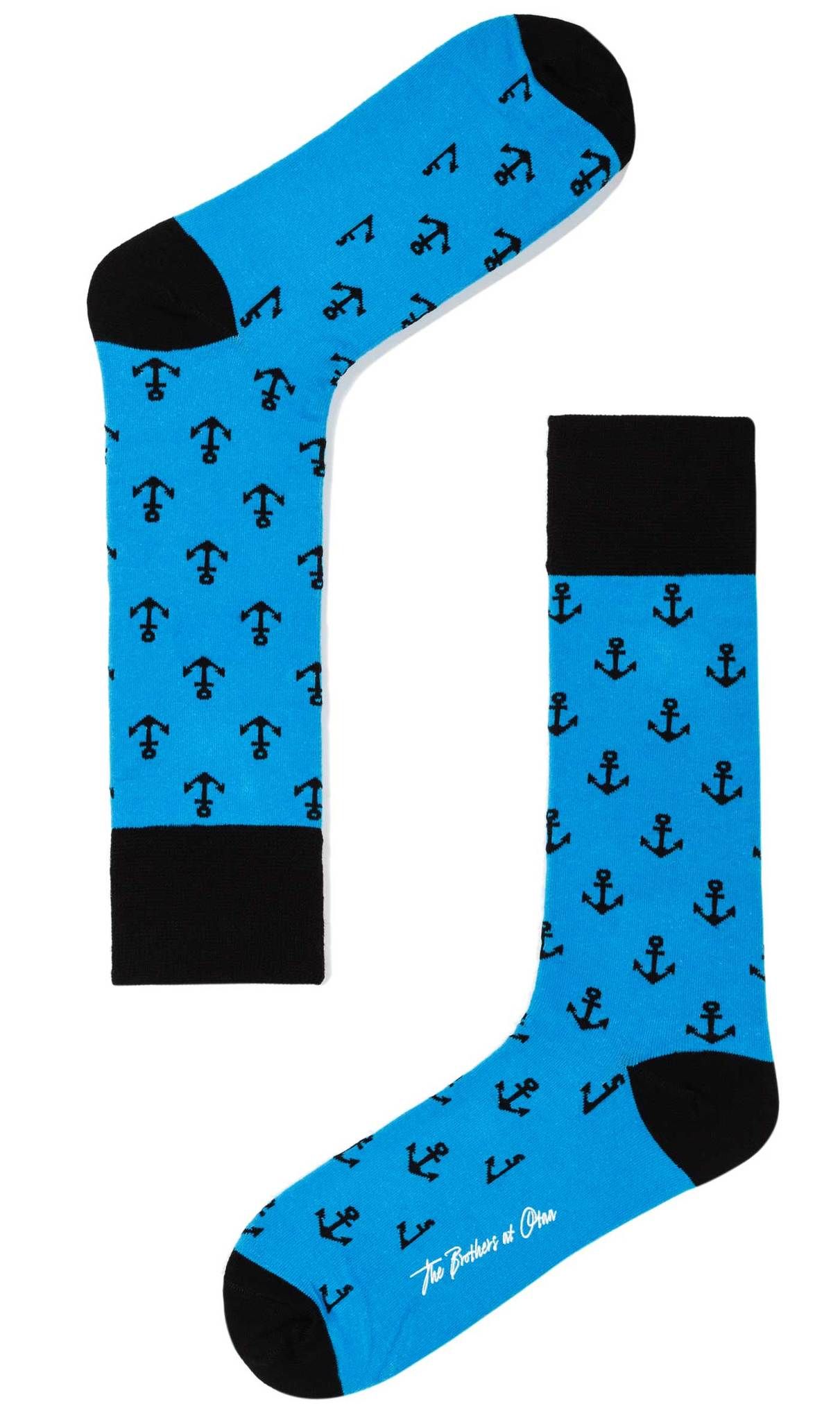 Azure Blue Anchor Socks | Mens Sock | Men Wedding Socks | Groomsmen ...