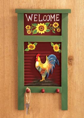 Country Rooster Washboard Wall Art All Things Pinterest Collections Etc Find Unique Online Gifts At Collectionsetc