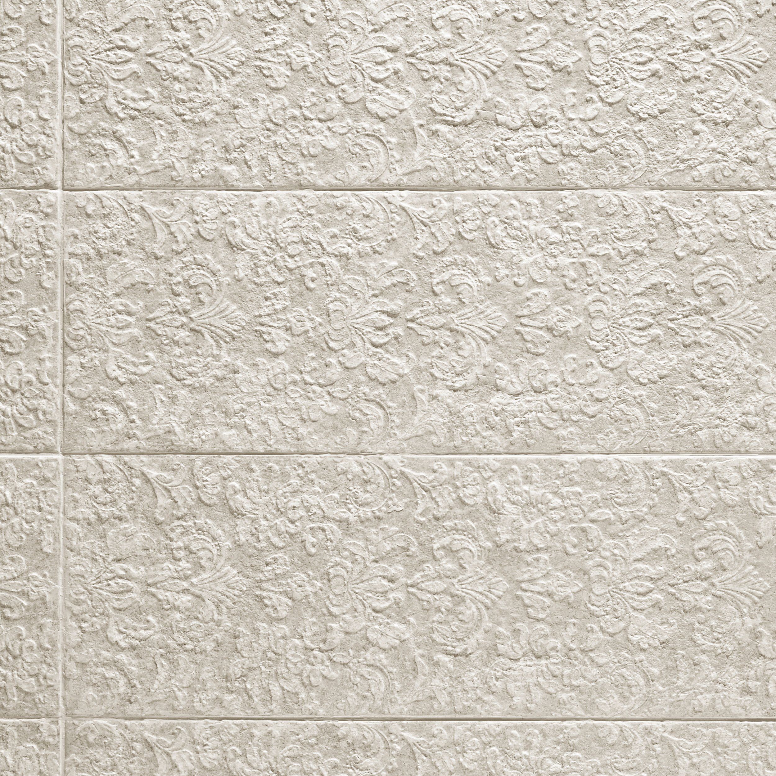 Aged White Ornato Matte Ceramic Tile Contemporary tile, Decorative