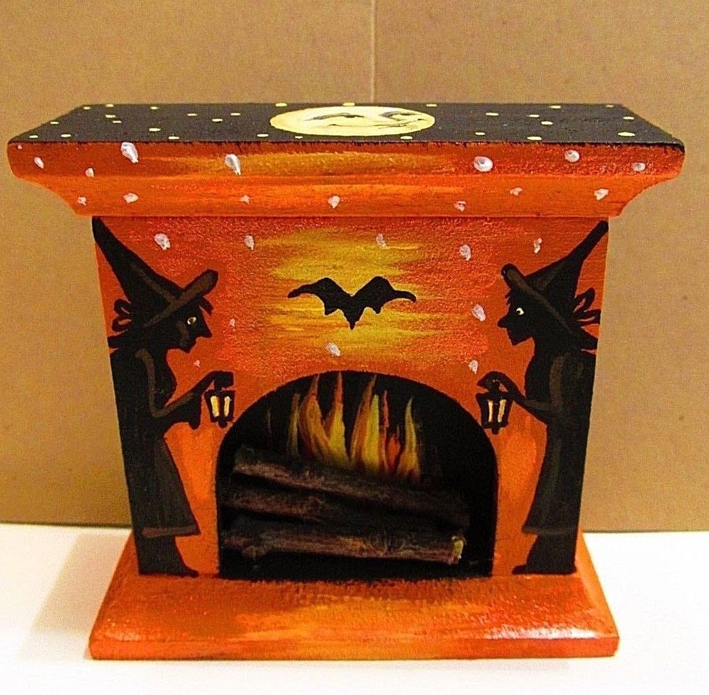 1.5x2 DOLLHOUSE MINIATURE PRINT RYTA 1:12 SCALE HALLOWEEN BLACK CAT WITCH SALEM