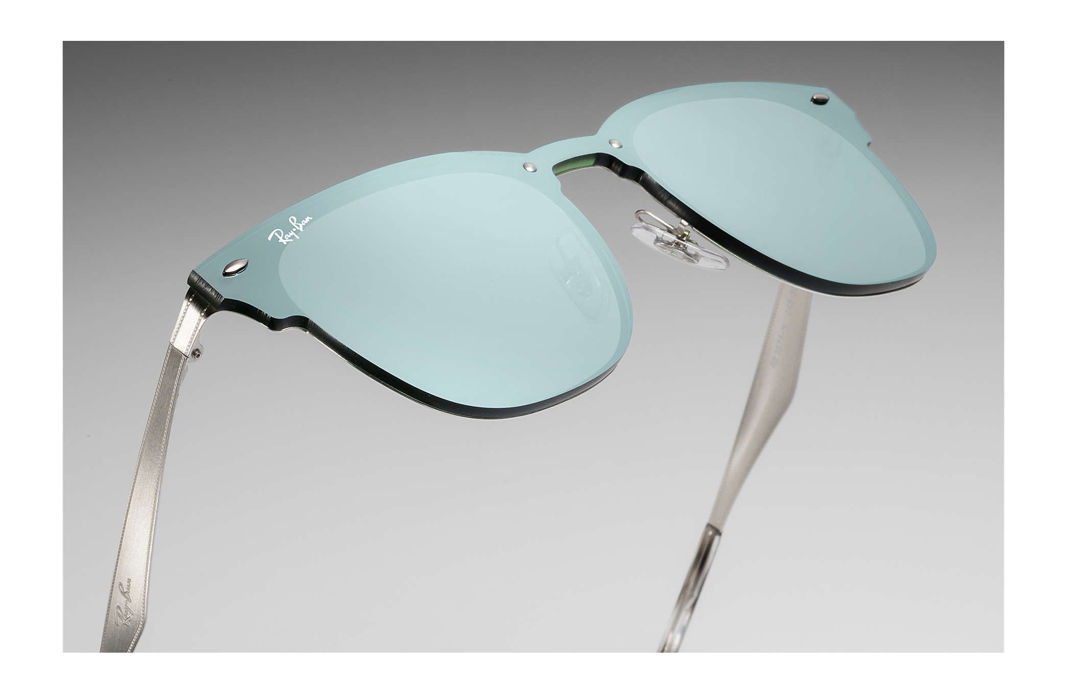 ray ban blaze clubmaster silver