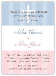 boy girl twins baptism invitation ideas for twins baptism