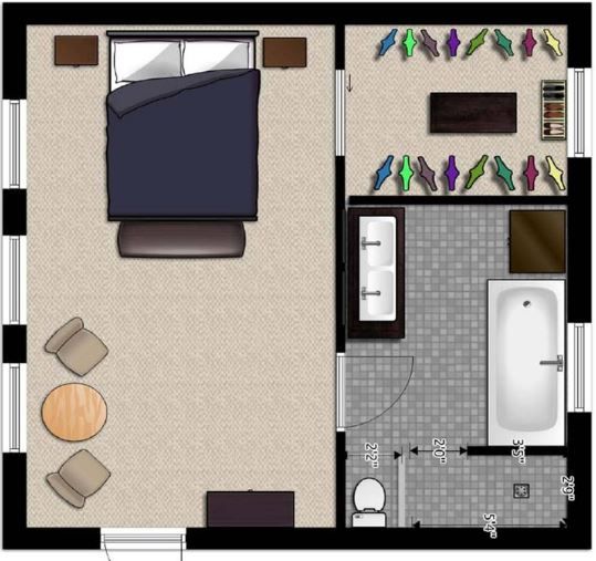 Chorrito Contratar experiencia Resultado de imagen para planos de habitaciones principales | Master  bedroom addition, Master bedroom plans, Master bedroom layout