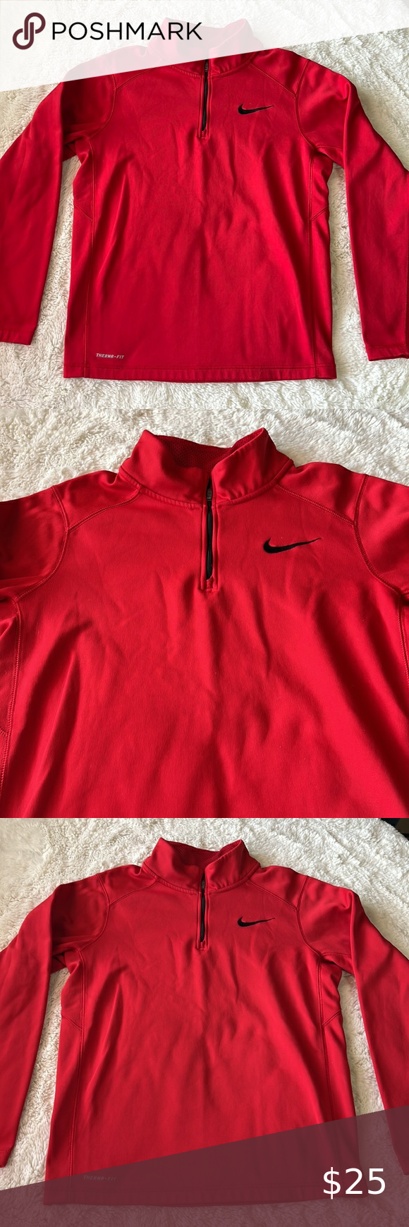 Nike Therma fit mens size small quarter zip pullover Quarter Zip Pullover, Athletic Jacket, Nike, Best Deals, Fitness, Closet, Jackets, Check, Men