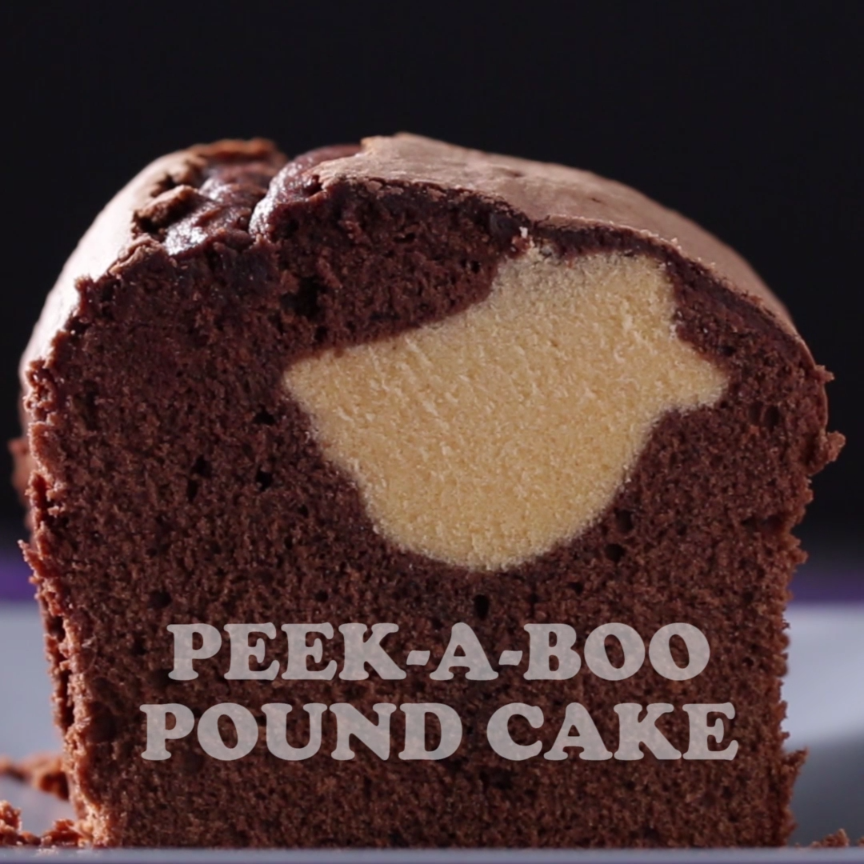 Peek-a-boo Ghost 'Boxed' Pound Cake Recipe by Tast Peek-a-boo Ghost 'Boxed' Pound Cake Recipe by Tast
