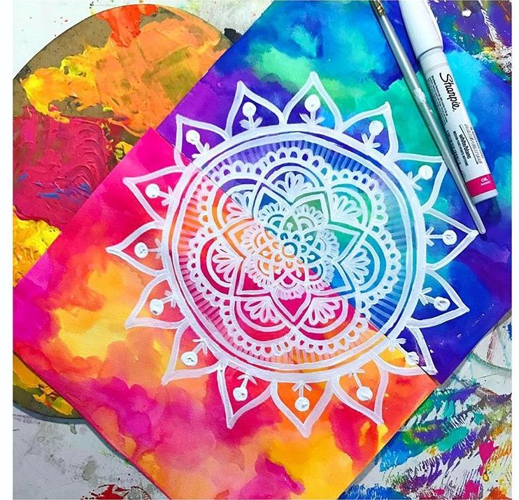 mandala de acuarelas y corrector papeleria pinterest mandala mandala de acuarelas y corrector