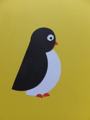 Pinguin aus Kreisen Basteln mit Papier | Kita | Basteln