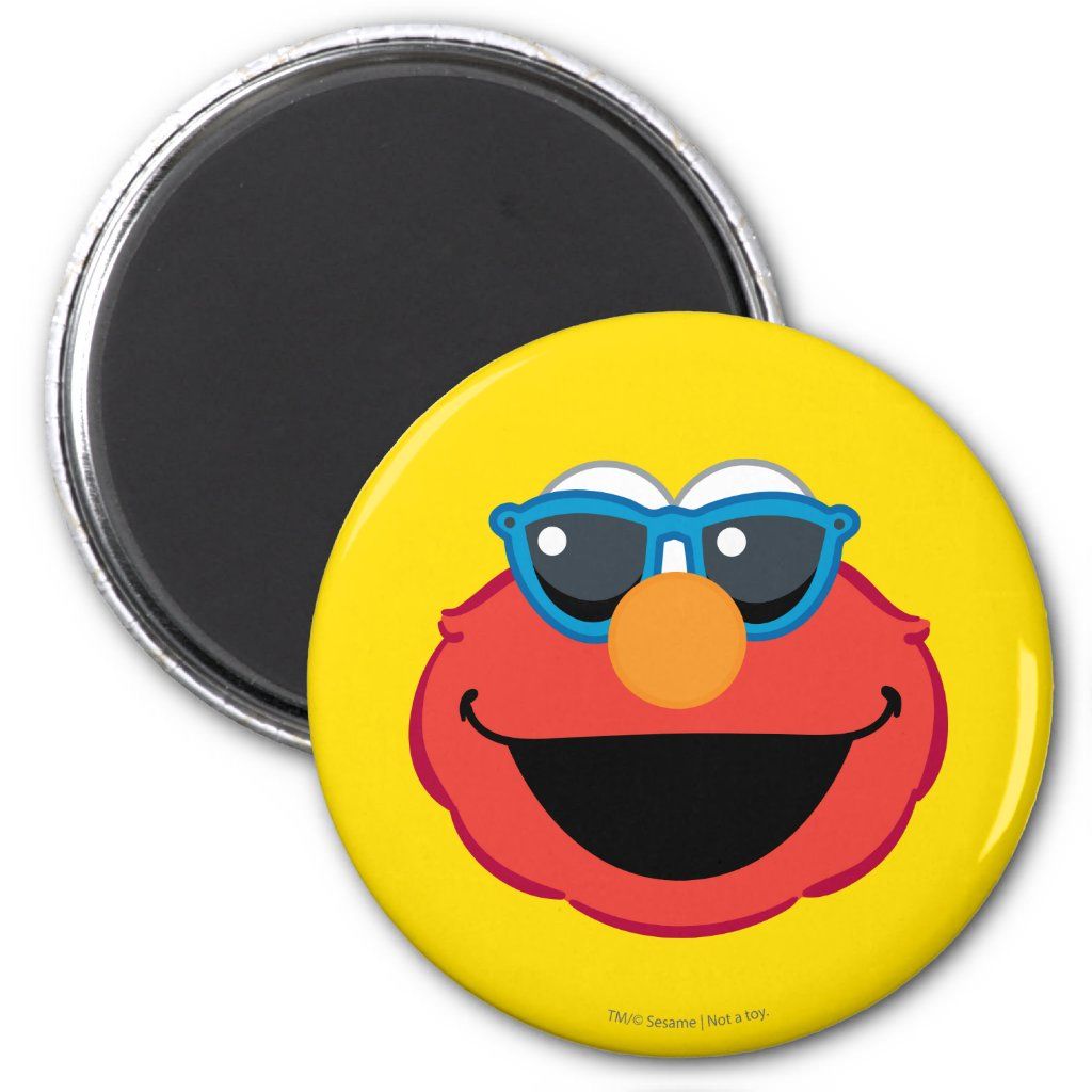 Elmo Smiling Face with Sunglasses Magnet | Zazzle | Smile face, Elmo